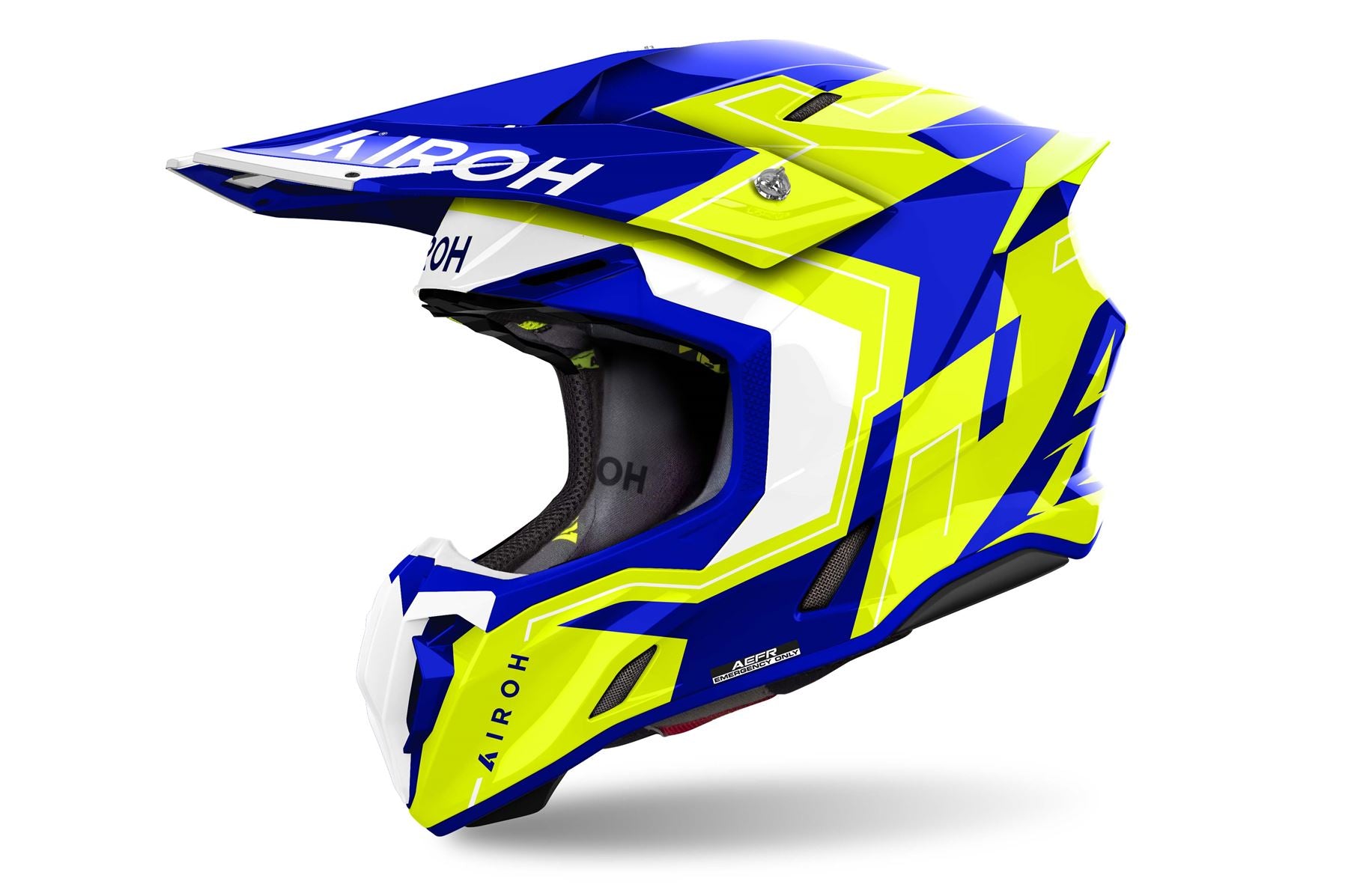 Airoh Helmet 2024 Twist 3 Dizzy Blue Yellow Gloss